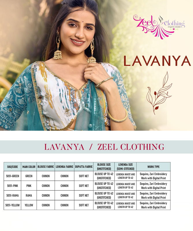 Lavanya By Zeel Clothing Wedding Chinon Lehenga Choli Manufacturers